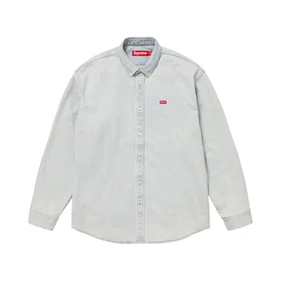 Pre-owned Supreme Small Box Denim Shirt 'light Indigo' | Blue | Men's Size L