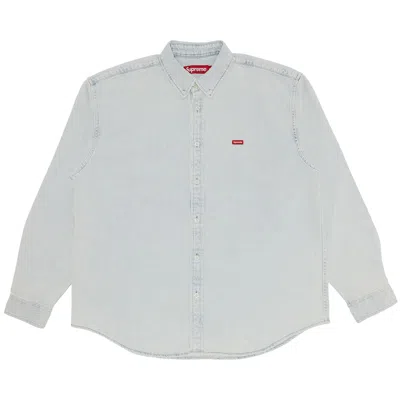 Pre-owned Supreme Small Box Denim Shirt 'light Indigo' | Blue | Men's Size Xl