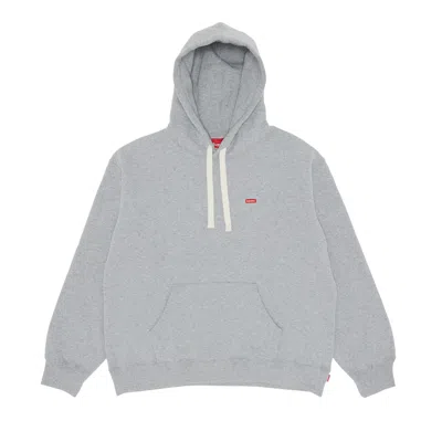 Pre-owned Supreme Small Box Drawcord Hooded Sweatshirt 'heather Grey'