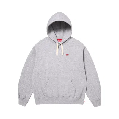 Pre-owned Supreme Small Box Drawcord Hooded Sweatshirt 'heather Grey' | Men's Size S In Gray