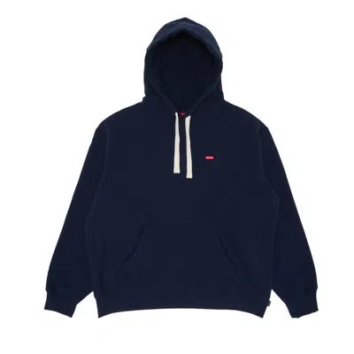 Pre-owned Supreme Small Box Drawcord Hooded Sweatshirt 'navy' In Blue