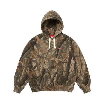 Pre-owned Supreme Small Box Drawcord Hooded Sweatshirt 'realtree Hardwoods Camo' | Brown | Men's Size L