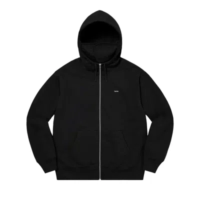 Pre-owned Supreme Small Box Facemask Zip Up Hooded Sweatshirt 'black' | Men's Size Xl