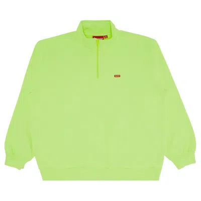 Pre-owned Supreme Small Box Half Zip Pullover 'fluorescent Yellow' | Men's Size Xl