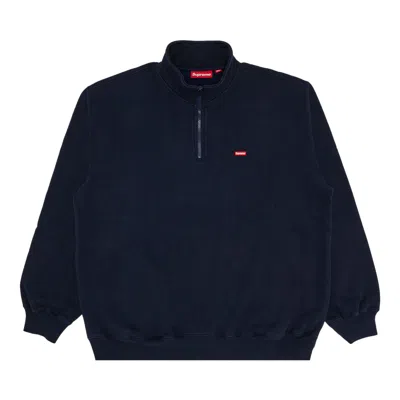 Pre-owned Supreme Small Box Half Zip Pullover 'navy' | Blue | Men's Size M