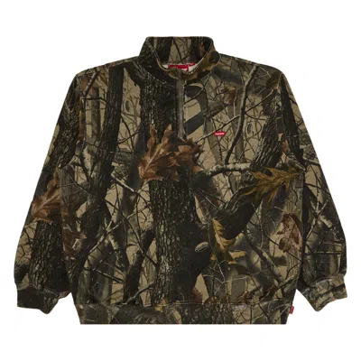 Pre-owned Supreme Small Box Half Zip Pullover 'realtree Hardwoods Camo' | Multi-color | Men's Size M