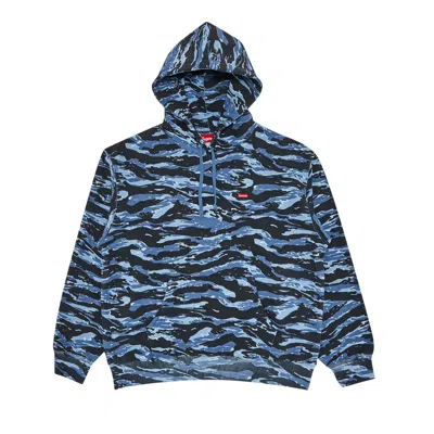 Pre-owned Supreme Small Box Hooded Sweatshirt 'blue Tiger Camo'
