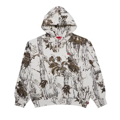 Pre-owned Supreme Small Box Hooded Sweatshirt 'snow Camo' In White