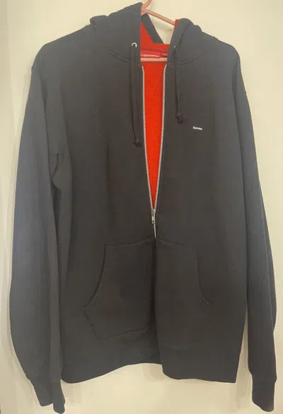 Pre-owned Supreme Small Box Hoodie Zip Up Red Inside Large