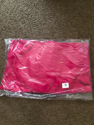 Pre-owned Supreme Small Box Logo Hooded Sweatshirt Fuchsia Ss20 In Pink