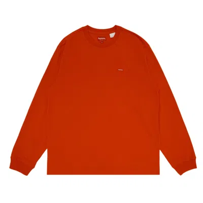 Pre-owned Supreme Small Box Long-sleeve Tee 'bright Orange'