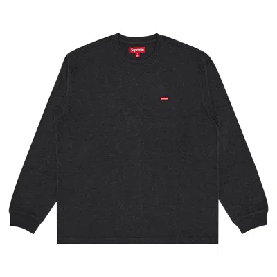 Pre-owned Supreme Small Box Long-sleeve Tee 'charcoal' In Grey