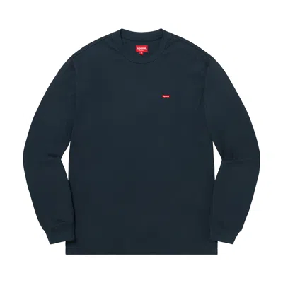 Pre-owned Supreme Small Box Long-sleeve Tee 'navy' In Blue