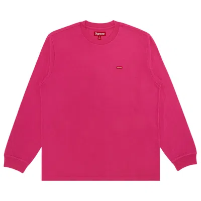Pre-owned Supreme Small Box Long-sleeve Tee 'pink' | Men's Size L