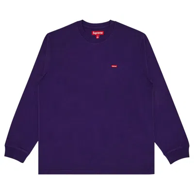Pre-owned Supreme Small Box Long-sleeve Tee 'purple'