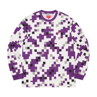 Pre-owned Supreme Small Box Long-sleeve Tee 'purple Digi Camo'