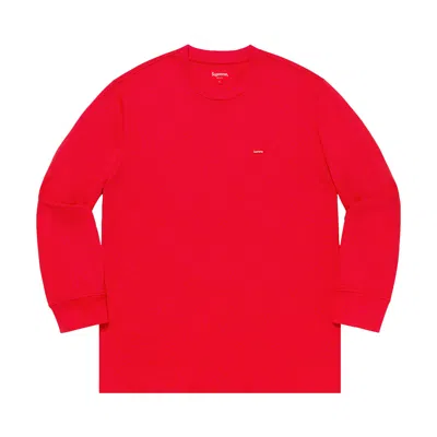 Pre-owned Supreme Small Box Long-sleeve Tee 'red' | Men's Size M
