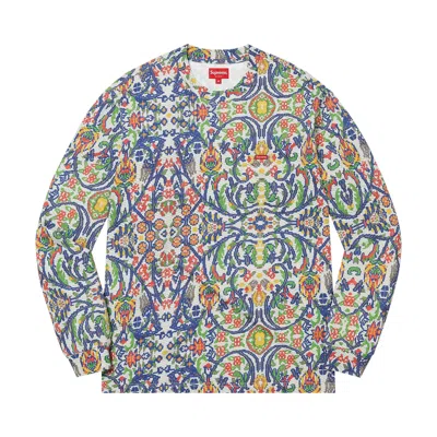 Pre-owned Supreme Small Box Long-sleeve Tee 'tapestry' In Multi-color