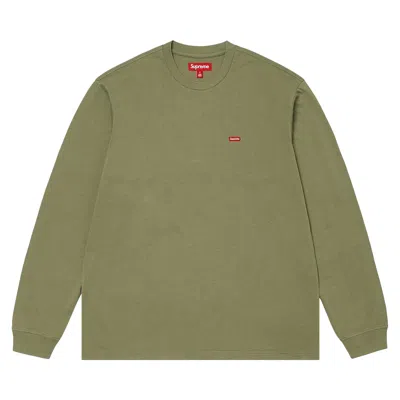 Pre-owned Supreme Small Box Long-sleeve Tee 'washed Olive' | Green | Men's Size Xxl