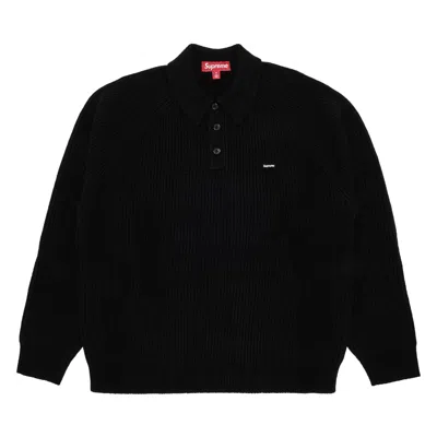 Pre-owned Supreme Small Box Polo Sweater 'black'