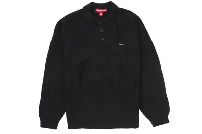 Pre-owned Supreme Small Box Polo Sweater (fw24) Black