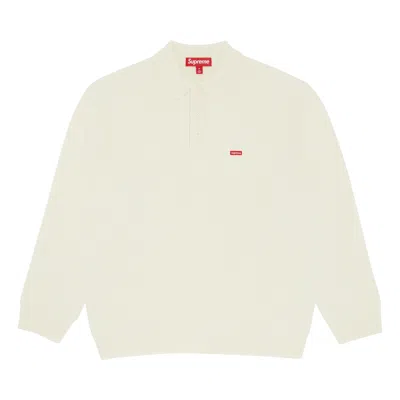 Pre-owned Supreme Small Box Polo Sweater 'ivory' In Cream