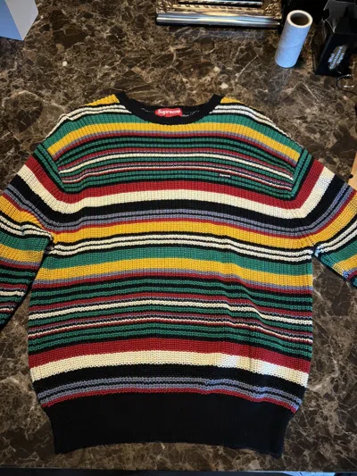 Pre-owned Supreme Small Box Ribbed Sweater Multi In Multicolor