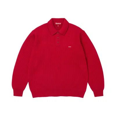 Pre-owned Supreme Small Box Sweater Polo 'red' | Men's Size M