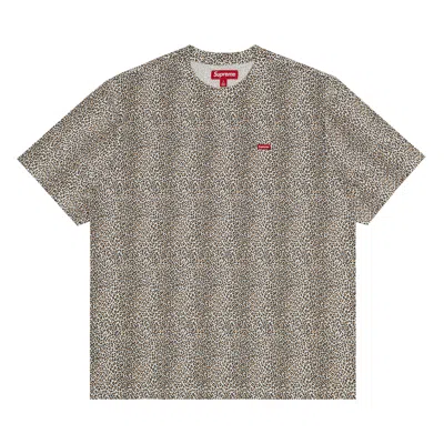Pre-owned Supreme Small Box Tee 'leopard' | Tan | Men's Size S In Brown