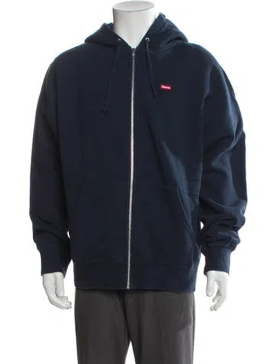 Pre-owned Supreme Small Box Zip Bomber Jacket In Blue