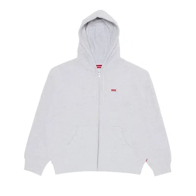 Pre-owned Supreme Small Box Zip Up Hooded Sweatshirt 'ash Grey'