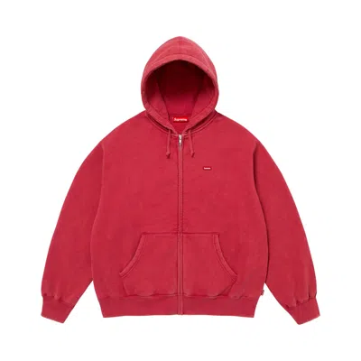 Pre-owned Supreme Small Box Zip Up Hooded Sweatshirt 'dark Red' | Men's Size M