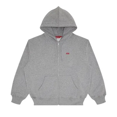 Pre-owned Supreme Small Box Zip Up Hooded Sweatshirt 'heather Grey' | Men's Size S