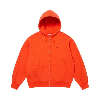 Pre-owned Supreme Small Box Zip Up Hooded Sweatshirt 'orange' | Men's Size S