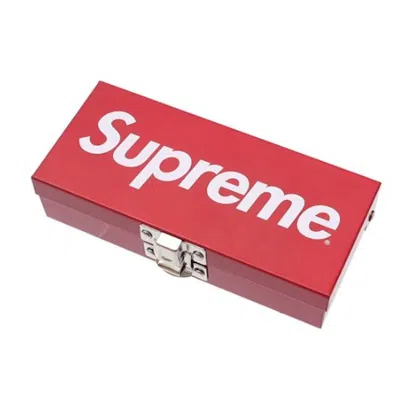 Pre-owned Supreme Small Metal Storage Box In Red