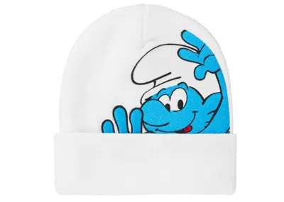 Pre-owned Supreme Smurfs Beanie In White