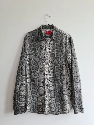 Pre-owned Supreme Snakeskin Flannel Shirt Fw14