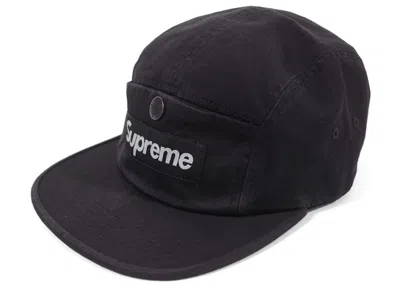 Pre-owned Supreme Snap Button Pocket Camp Cap In Black