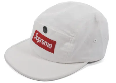 Pre-owned Supreme Snap Button Pocket Camp Cap In White