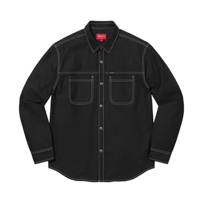 Pre-owned Supreme Snap Work Shirt 'black'