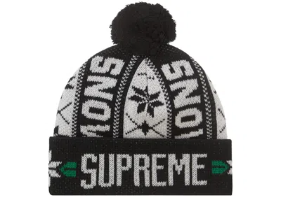 Pre-owned Supreme Snow Beanie In Black