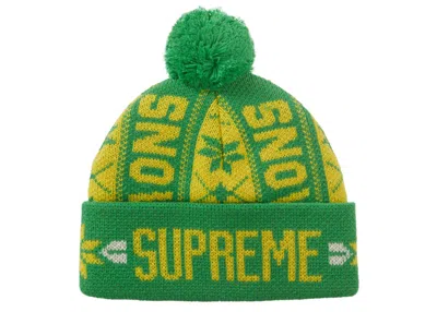 Pre-owned Supreme Snow Beanie In Green