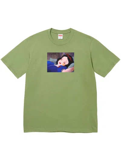 Supreme Snow White "moss" T-shirts In Green