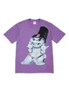 Supreme Snowman Graphic T-shirt In Purple