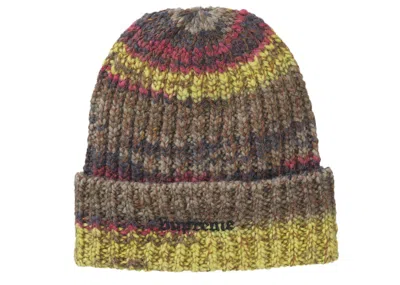 Pre-owned Supreme Space Dye Stripe Beanie In Brown