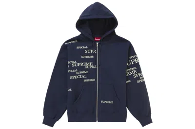 Pre-owned Supreme Special Zip Up Hooded Sweatshirt Navy