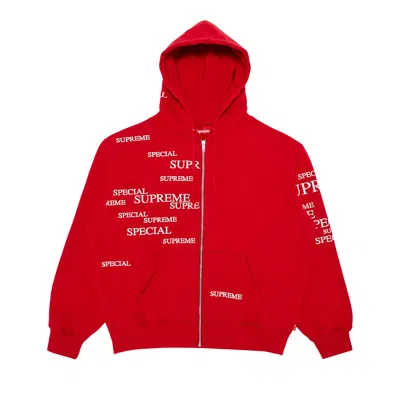 Pre-owned Supreme Special Zip Up Hooded Sweatshirt 'red'