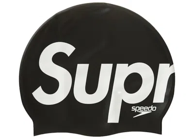 Pre-owned Supreme Speedo Swim Cap In Black
