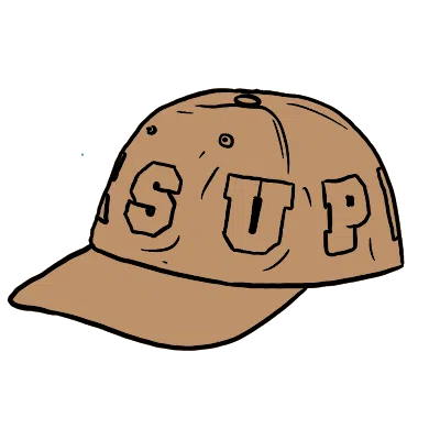 Pre-owned Supreme Spellout 6panel In Tan In Brown