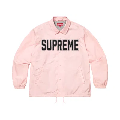 Pre-owned Supreme Spellout Coaches Jacket 'pink' | Men's Size Xl